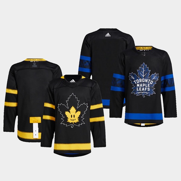 Men's Toronto Maple Leafs Black Blank Alternate Premier Breakaway Reversible StitchedJersey